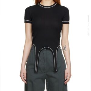 Helmut lang black cotton tee shirt